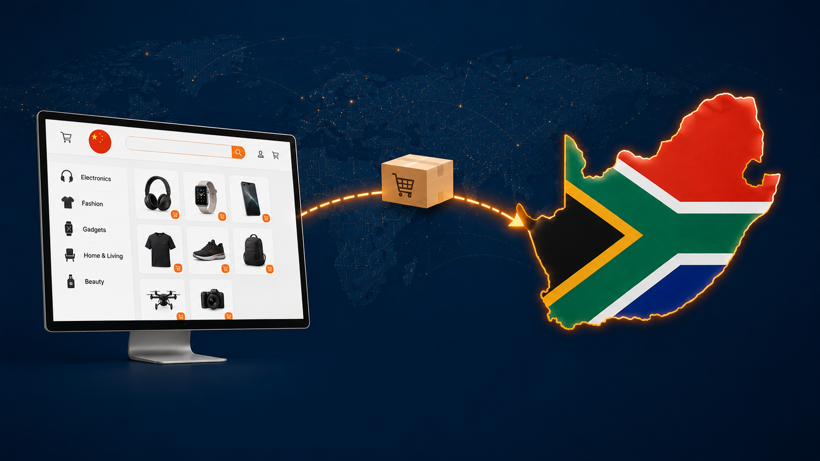AliExpress logo representing buying from AliExpress and importing to South Africa
