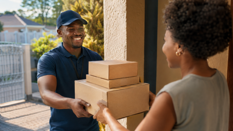 AliExpress parcels delivered to a South African home